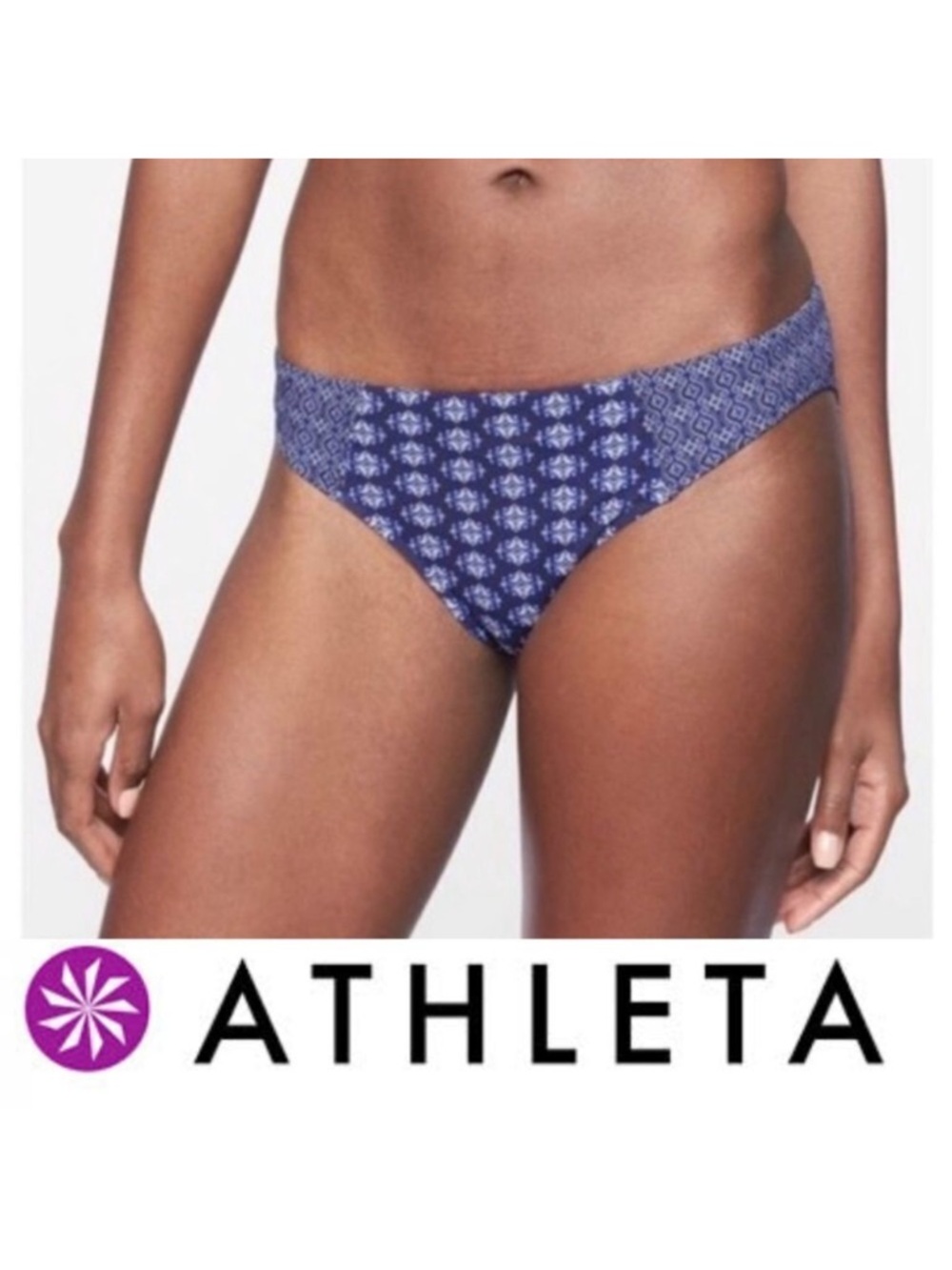 NWT ATHLETA Tangier Blue Bikini Bottoms XS